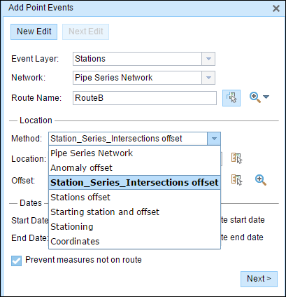 Choosing the intersection offset method Choosing the intersection offset method