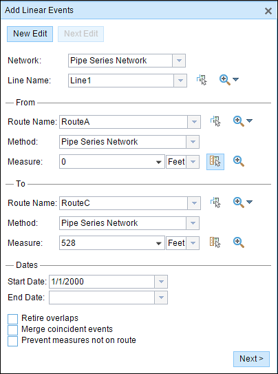 Using the route and measure method Using the route and measure method