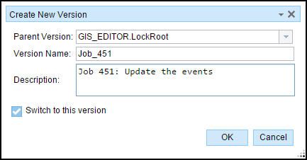 Create New Version widget Create New Version widget