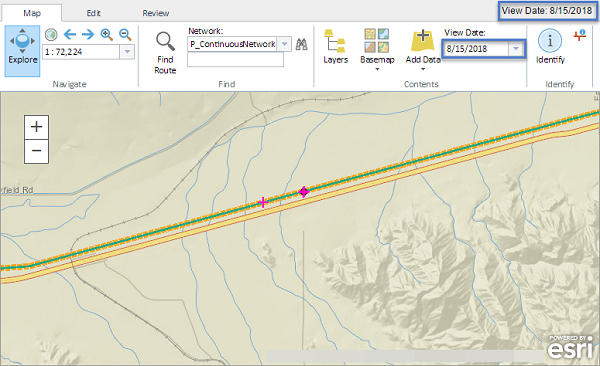 A new temporal view date has been selected. A new temporal view date has been selected.